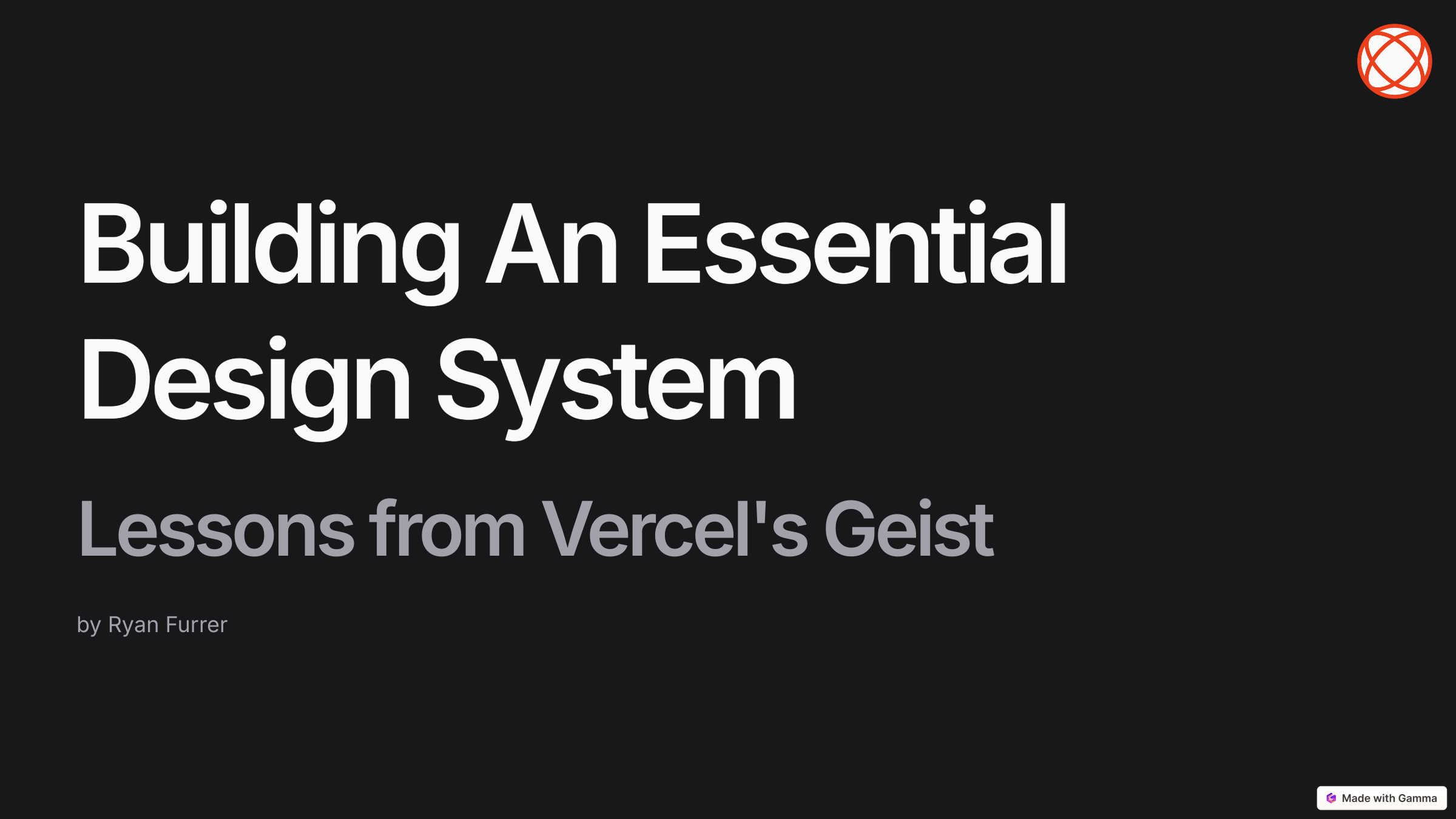 Building an Essential Design System
